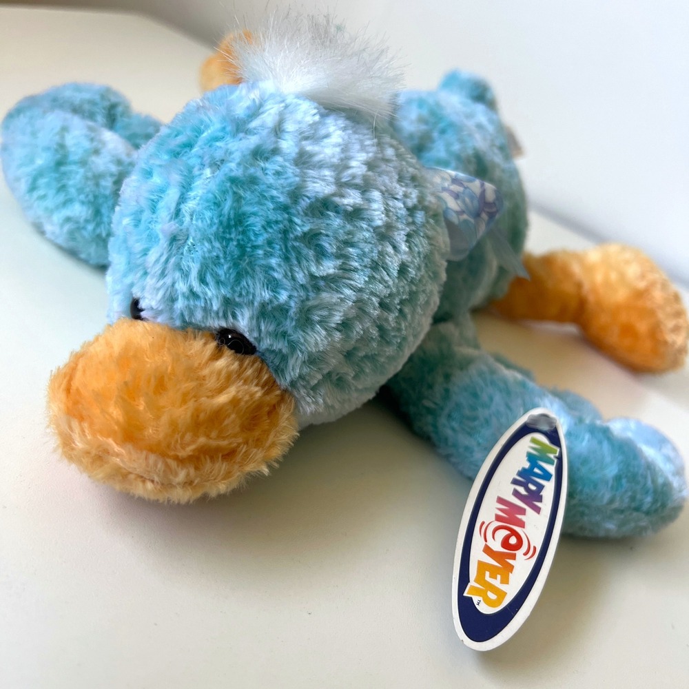 Mary Meyer Flip Flops Dizzy Duck Plush Blue Yellow Stuffed Animal 13.5" NWT